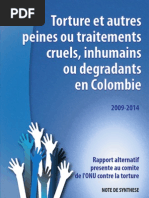 Torture et autres peines ou traitements cruels, inhumains ou degradants en Colombie Rapport alternatif presente au comite de l'ONU contre la torture 