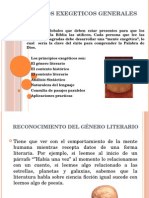 PRINCIPIOS EXEGETICOS GENERALES