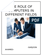 role of computers in different fields