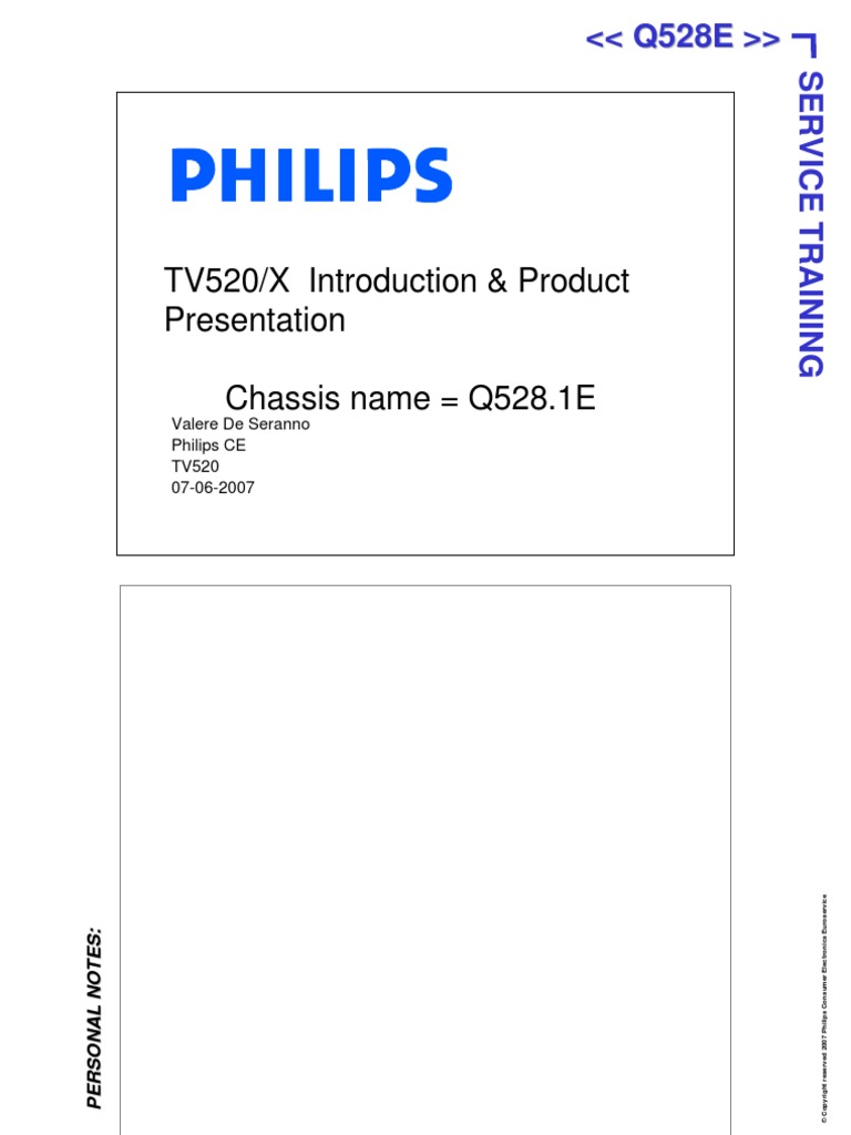 Philips q528e Service Training Manual Part1 | High Definition Television |  Hdmi
