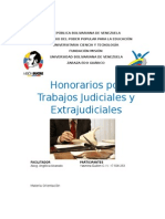 HONORARIOS POR TRABAJOS JUDICIALES Y EXTRAJUDICIALES Version Corta