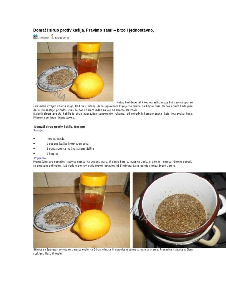 Domai Sirup Protiv Kalja | PDF