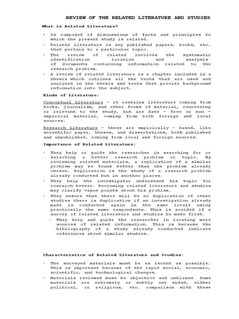 How to make related literature in thesis image