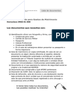 Requisitos Ayuda Gastos de Matrimonio