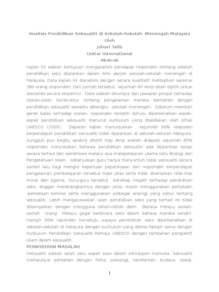 Analisis Seksualiti Di Malaysia Pdf