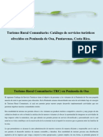 Servicios Turísticos Ofrecidos en Península de Osa