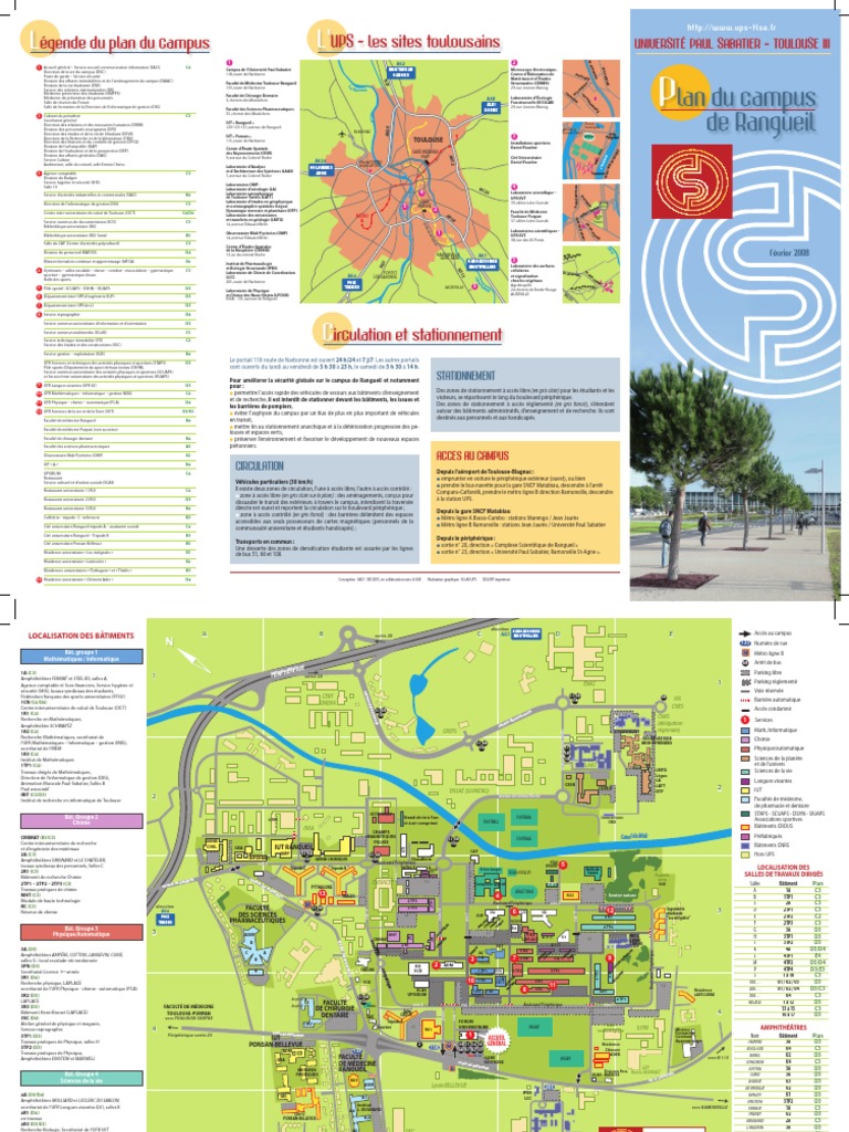 plan du campus universite toulouse iii paul sabatier