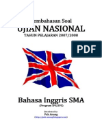 Pembahasan Soal UN Bahasa Inggris SMA 2008