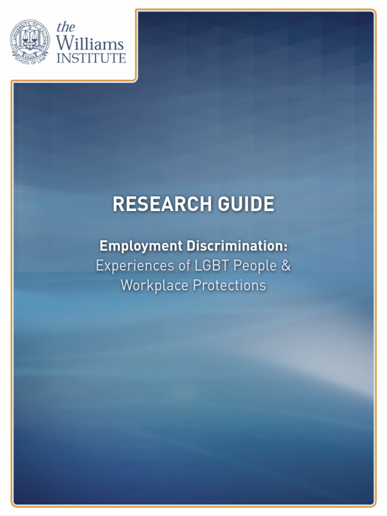 LGBT Employment Discrimination Guide | PDF | Employment Discrimination ...