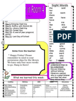 Sight Words: Notes From The Teacher