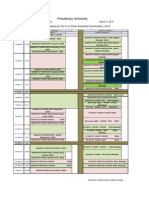 UG Exam Schedule Presidency Univ 2015