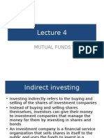 MUTUAL FUNDS Lecture - Indirect Investing & Types