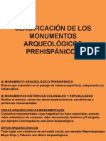 Clasificación de Los Monumentos Arqueológicos Prehispánicos