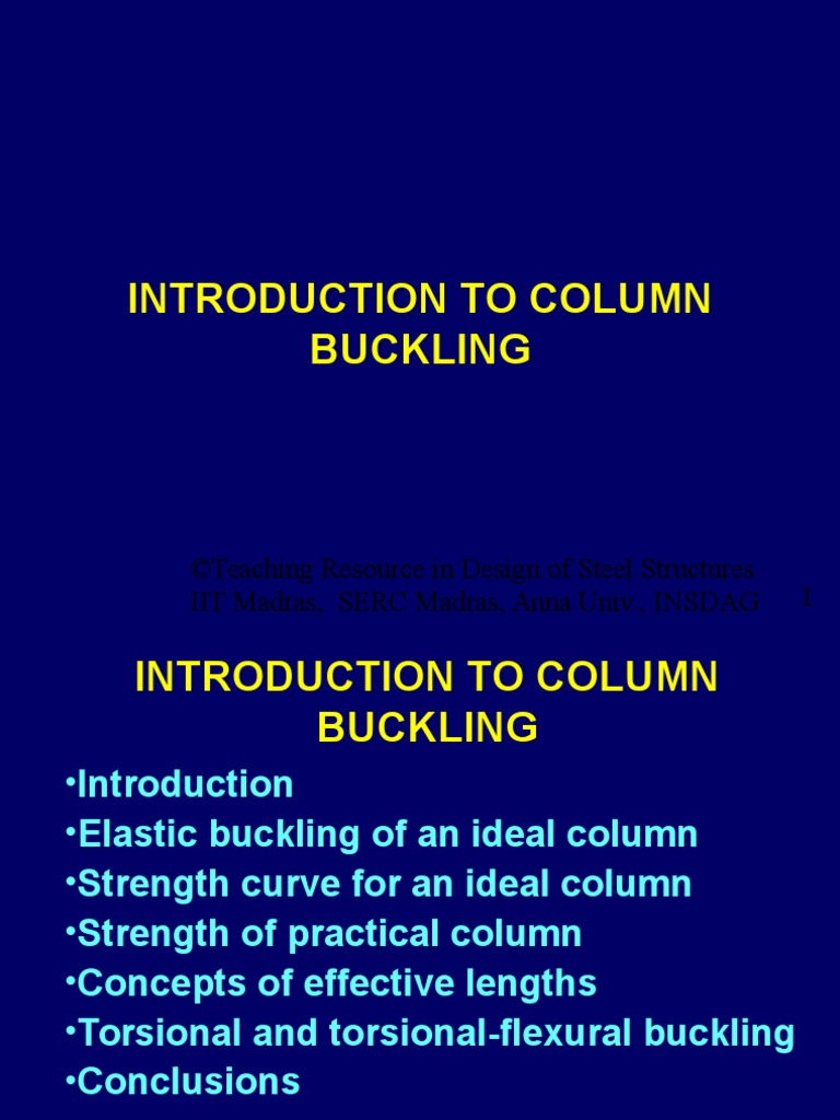 Introductio To Column Buckling | PDF | Buckling | Column