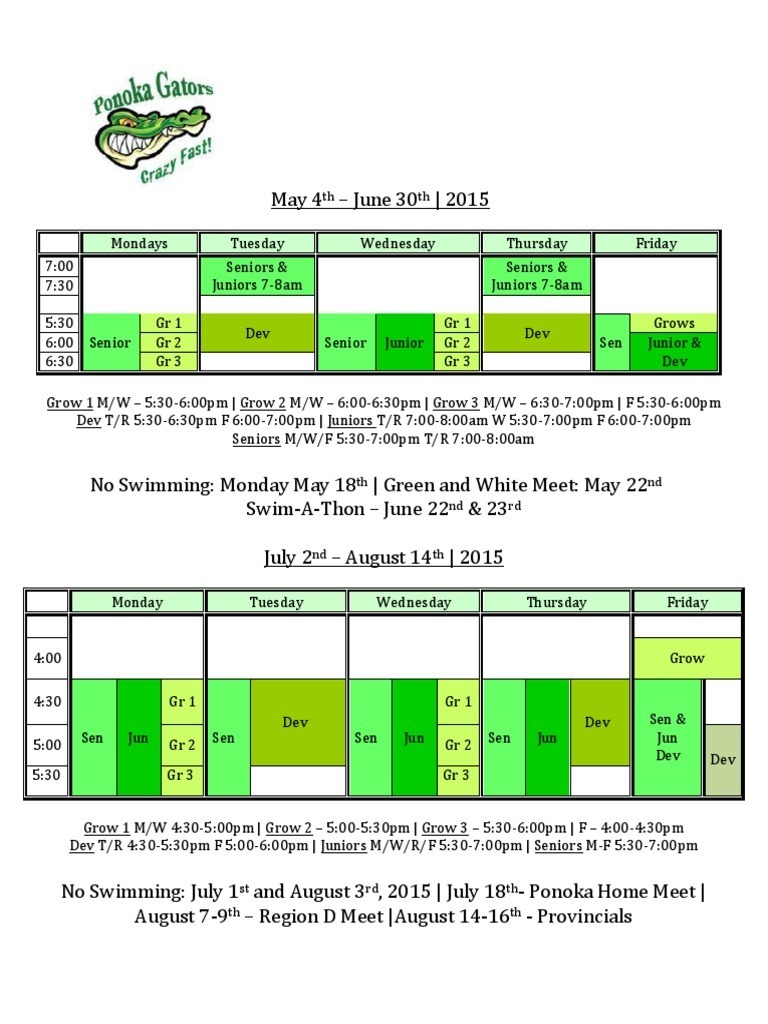 Gators Schedule PDF