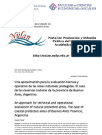 Una aproximación para la evaluación técnica y operativa de las áreas naturales protegidas. El caso de las reservas costeras de la provincia de Buenos Aires, Argentina