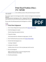 Aligning The Print Head Position (Mac) - MP250 / MP270 / MP280