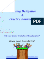 Nursing Delegation & Practice Boundaries