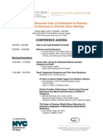 Dementia Care Conference Agenda 