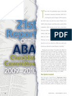 ABA Checklist Committee Report 2009-2010