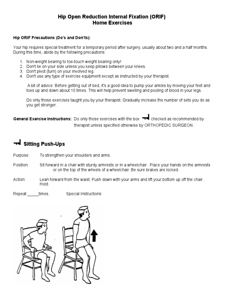 HEPHip Open Reduction Internal Fixation (ORIF) Exercises Anatomical