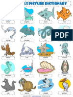 Sea Animals Esl Picture Dictionary Worksheet