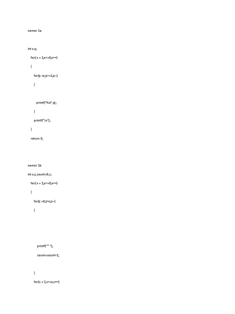 C Programming Loop Patterns and Fibonacci | PDF