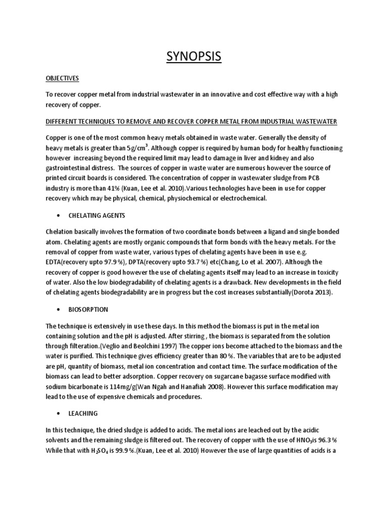 synopsis-for-wastewater-treatment-technologies-pdf-chelation