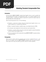 Tutorial 4. Modeling Transient Compressible Flow