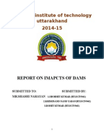 National Institute of Technology Uttarakhand 2014-15: Report On Imapcts of Dams