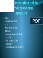 Domed Ends Objected To Internal or External Pressure