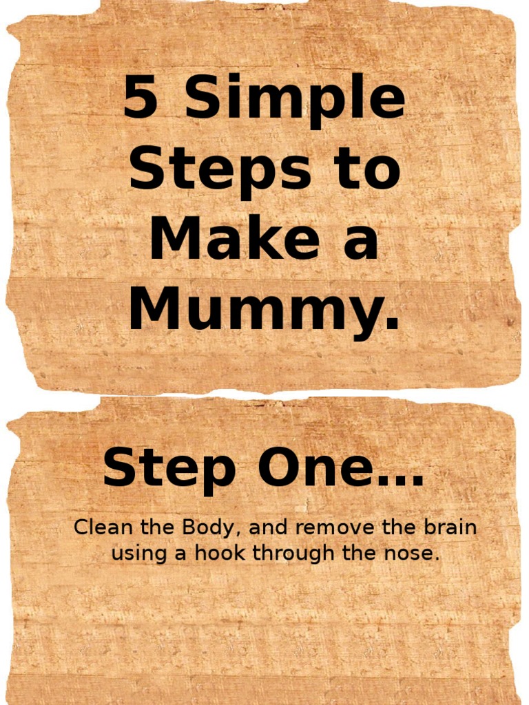 5 Steps to Make a Mummy | PDF