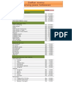 Daftar Menu WJ Sekawan
