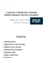 Customer Satisfaction Towards Mobile Network Service Providers