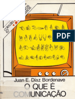 O que é Comunicação - BORDENAVE, Juan E. Díaz