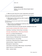 Business Skills Student Planning Questionnaire