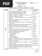 Objetivos 5.º Teste de Avaliação_7.º Ano