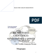 El Metodo Cientifico Epistemologia y Praxis