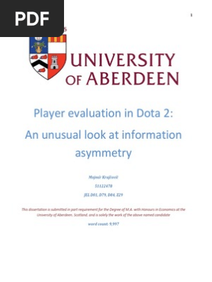 Player Evaluation In Dota 2 An Unusual Look At Information