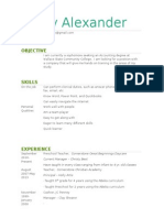 Kristy Alexander Resume