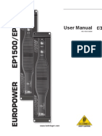 BEHRINGER EP1500 User Guide PDF