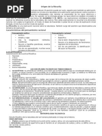 Origen de La Filosofía