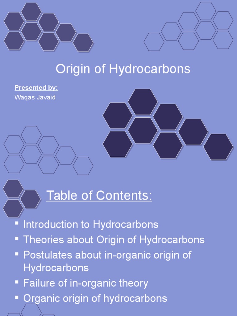 Origin of Petroleum Hydrocarbons Presentation Petroleum Rock (Geology)