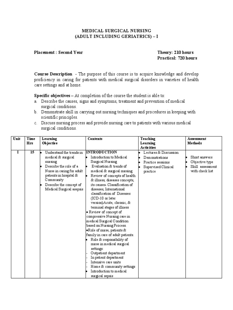 case study on medical surgical nursing