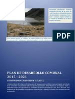 Plan de Desarrollo de la Comunidad Campesina de Auco 2015-2021 