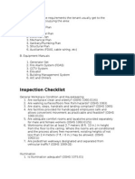 Inspection Checklist