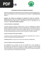 Convenção Coletiva de Tecnicos Segurança Do Trabalho Sintest Sinduscon to 22-05-1