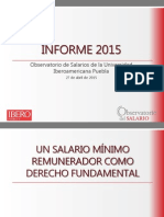 Presentación Informe 2015 Del Observatorio de Salarios