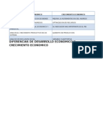 Diferencias de Desarrollo Economico y Crecimiento Economico