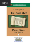 A Mensagem de Eclesiastes Derek Kidner